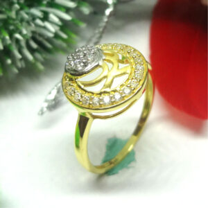 916 gold cz diamond ladies ring