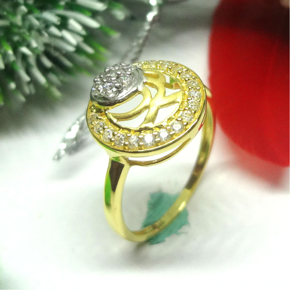 916 gold cz diamond ladies ring
