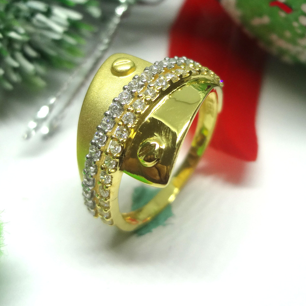 916 gold cz diamond ladies ring