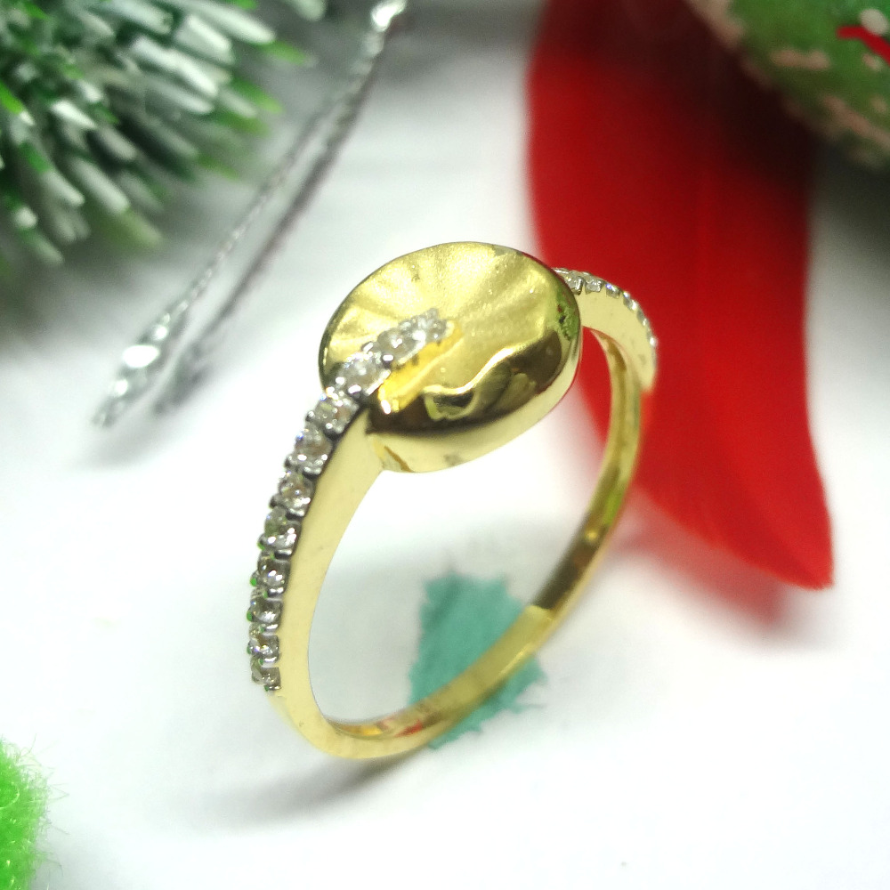 916 gold cz diamond ladies ring