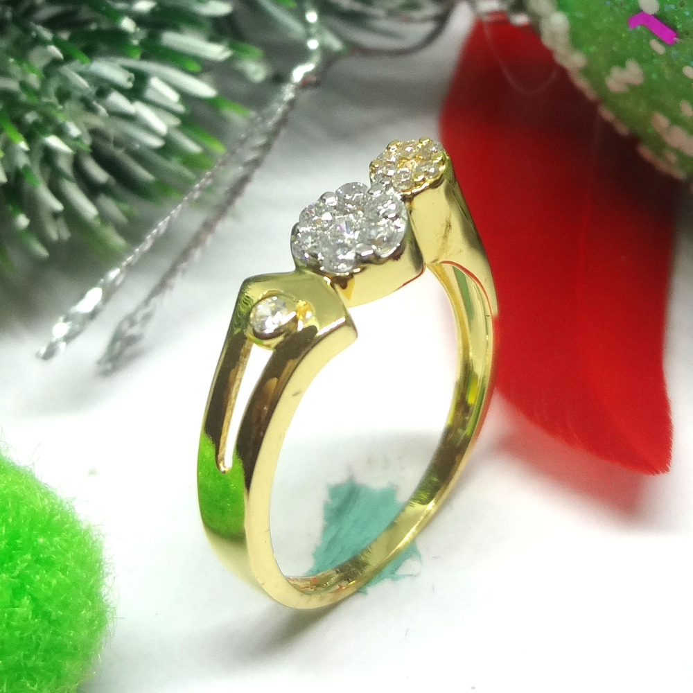 916 gold cz diamond ladies ring