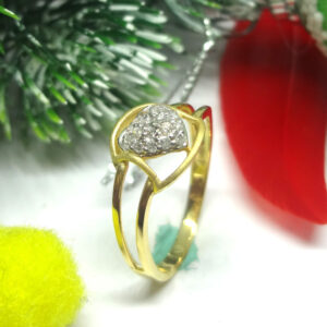 916 gold cz diamond ladies ring