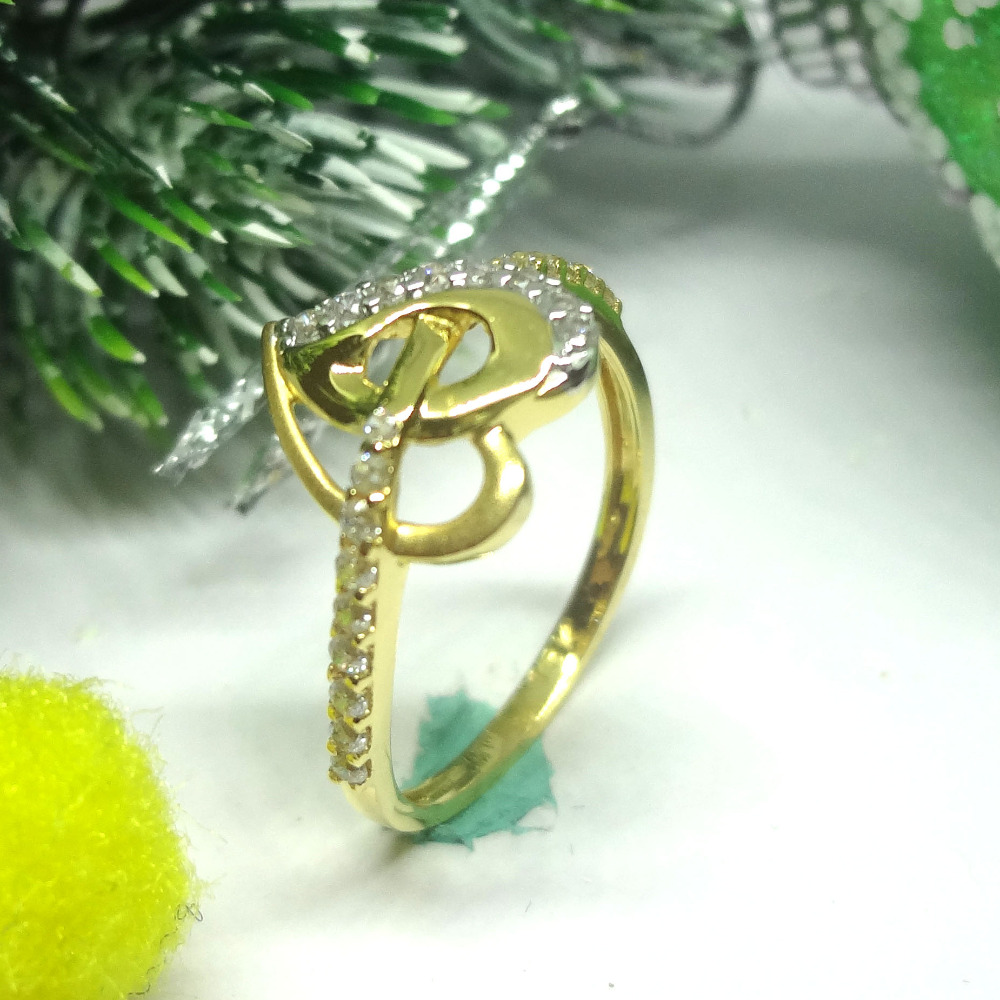 916 gold cz diamond ladies ring