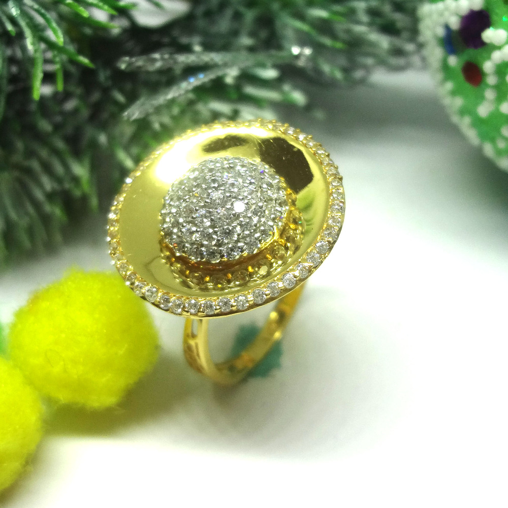 916 gold cz diamond ladies ring
