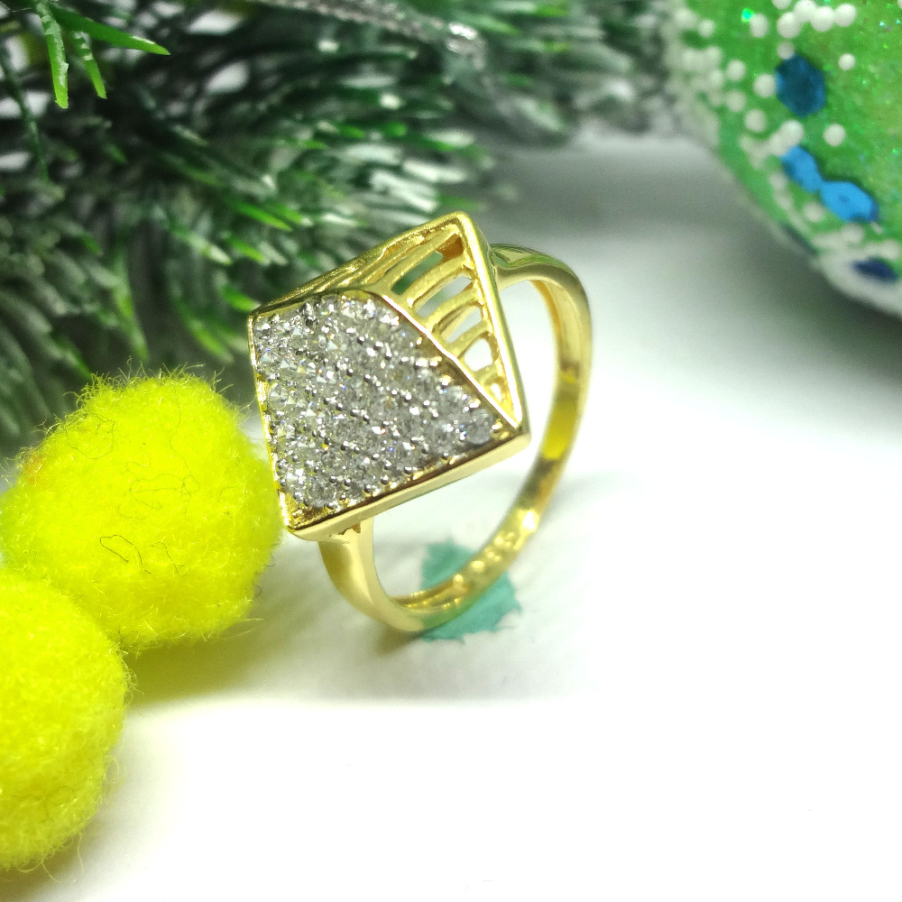916 gold cz diamond ladies ring