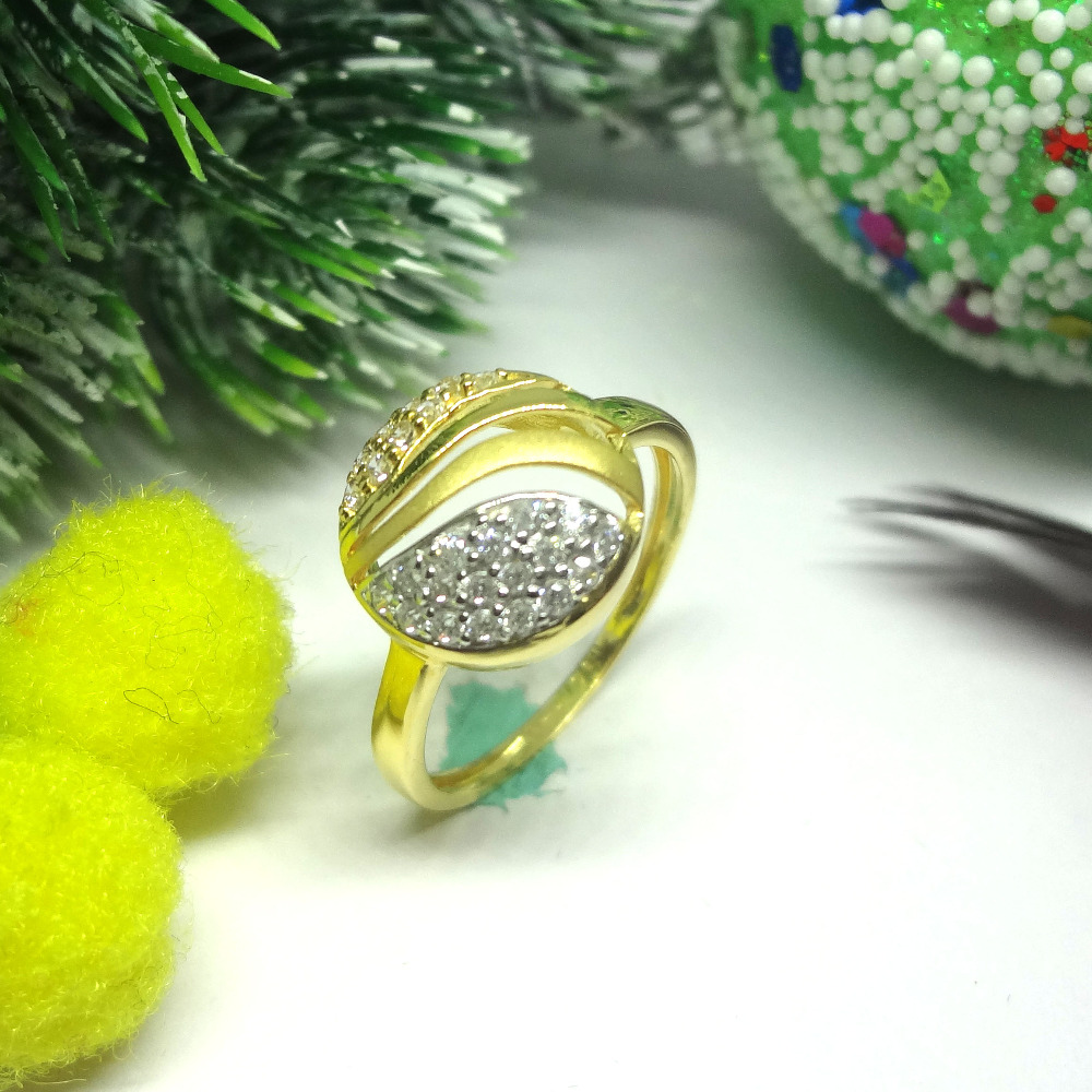 916 gold cz diamond ladies ring