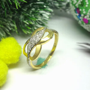 916 gold cz diamond ladies ring
