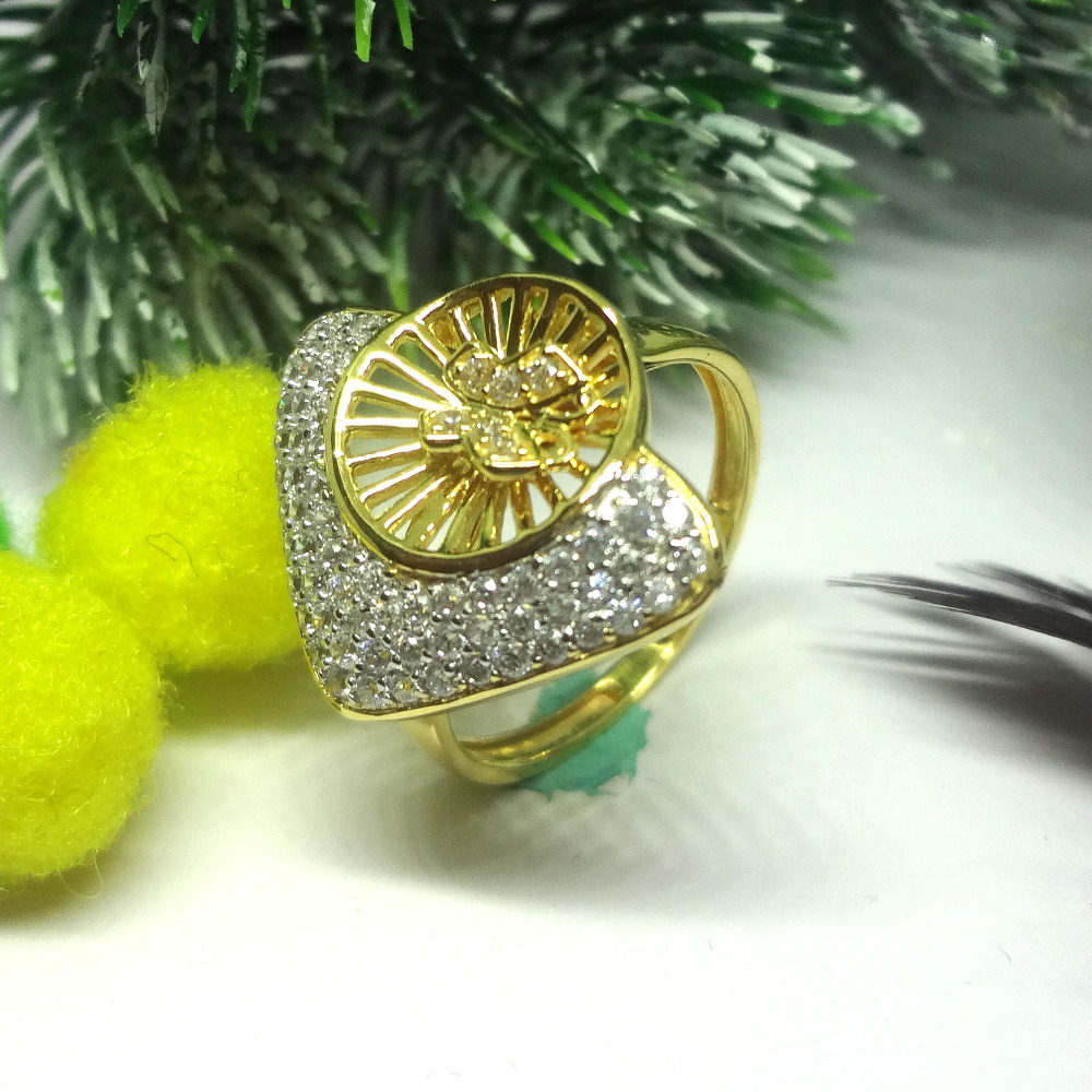 916 gold cz diamond ladies ring