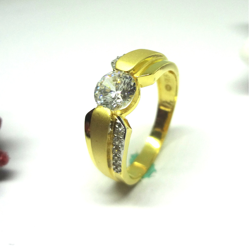 916 gold cz diamond ladies ring