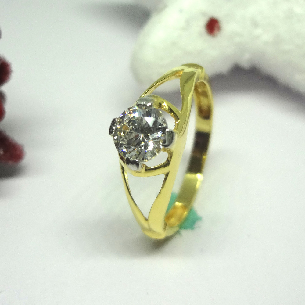 916 gold cz diamond ladies ring