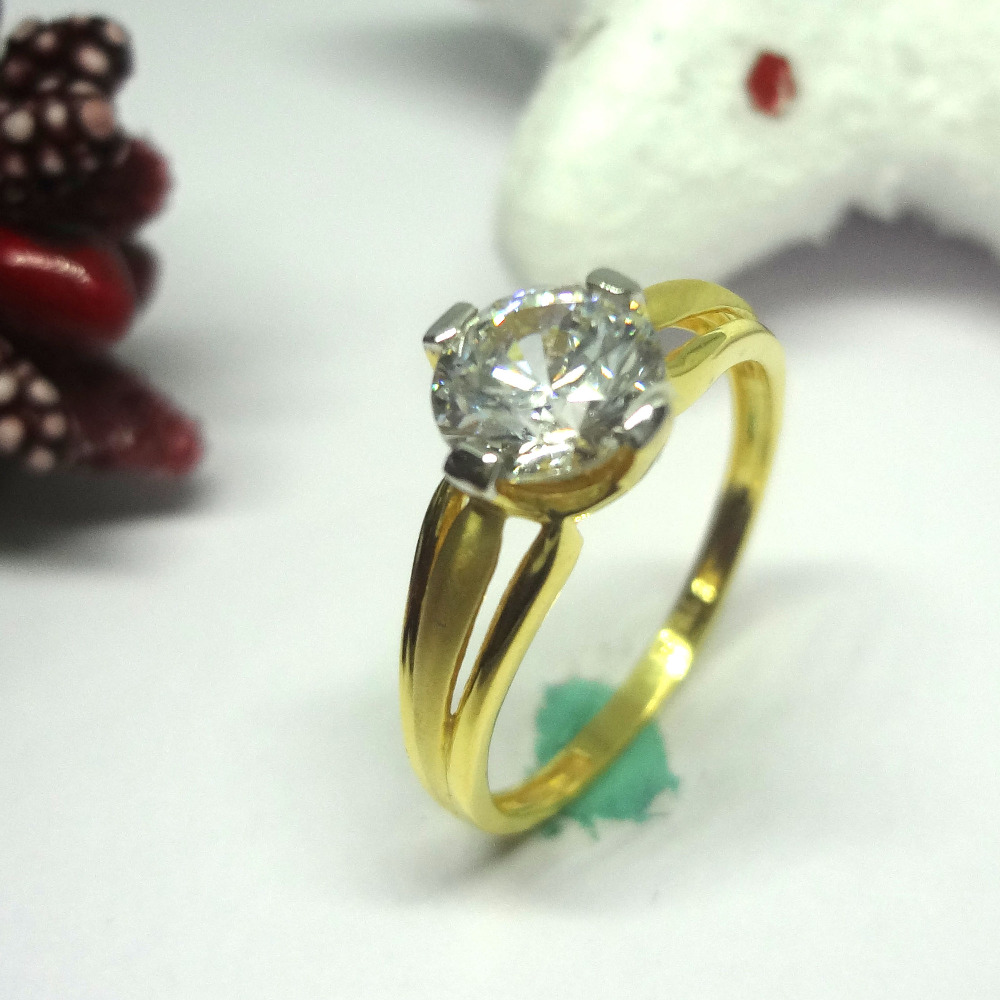 916 gold cz diamond ladies ring