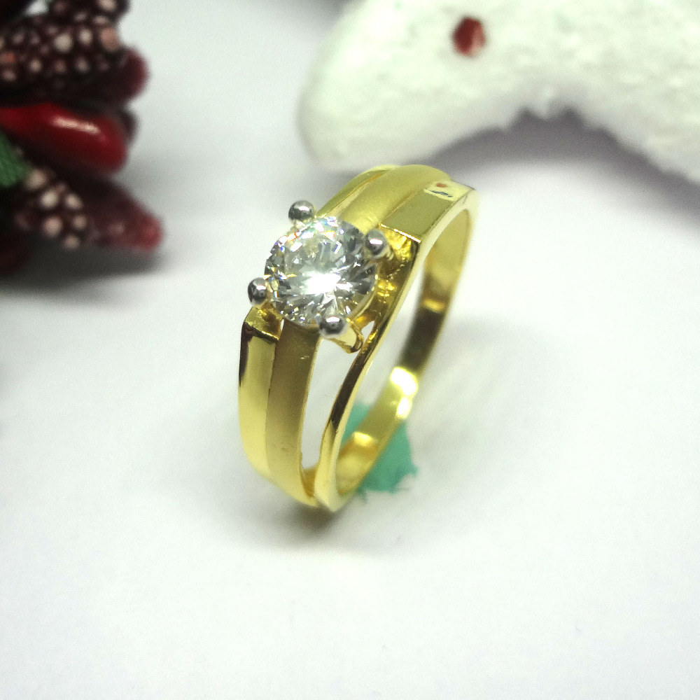 916 gold cz diamond ladies ring
