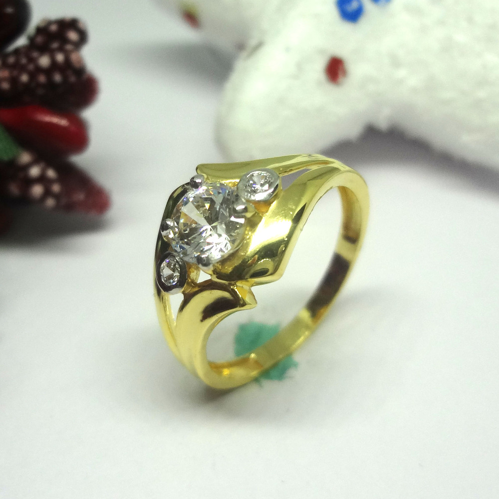 916 gold cz diamond ladies ring