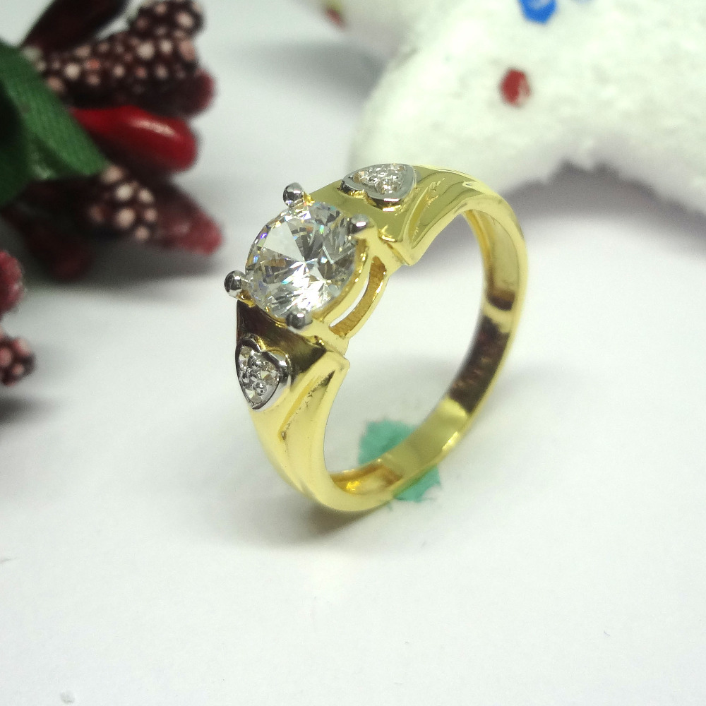 916 gold cz diamond ladies ring