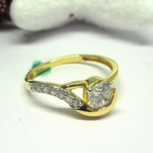 916 gold cz diamond ladies ring