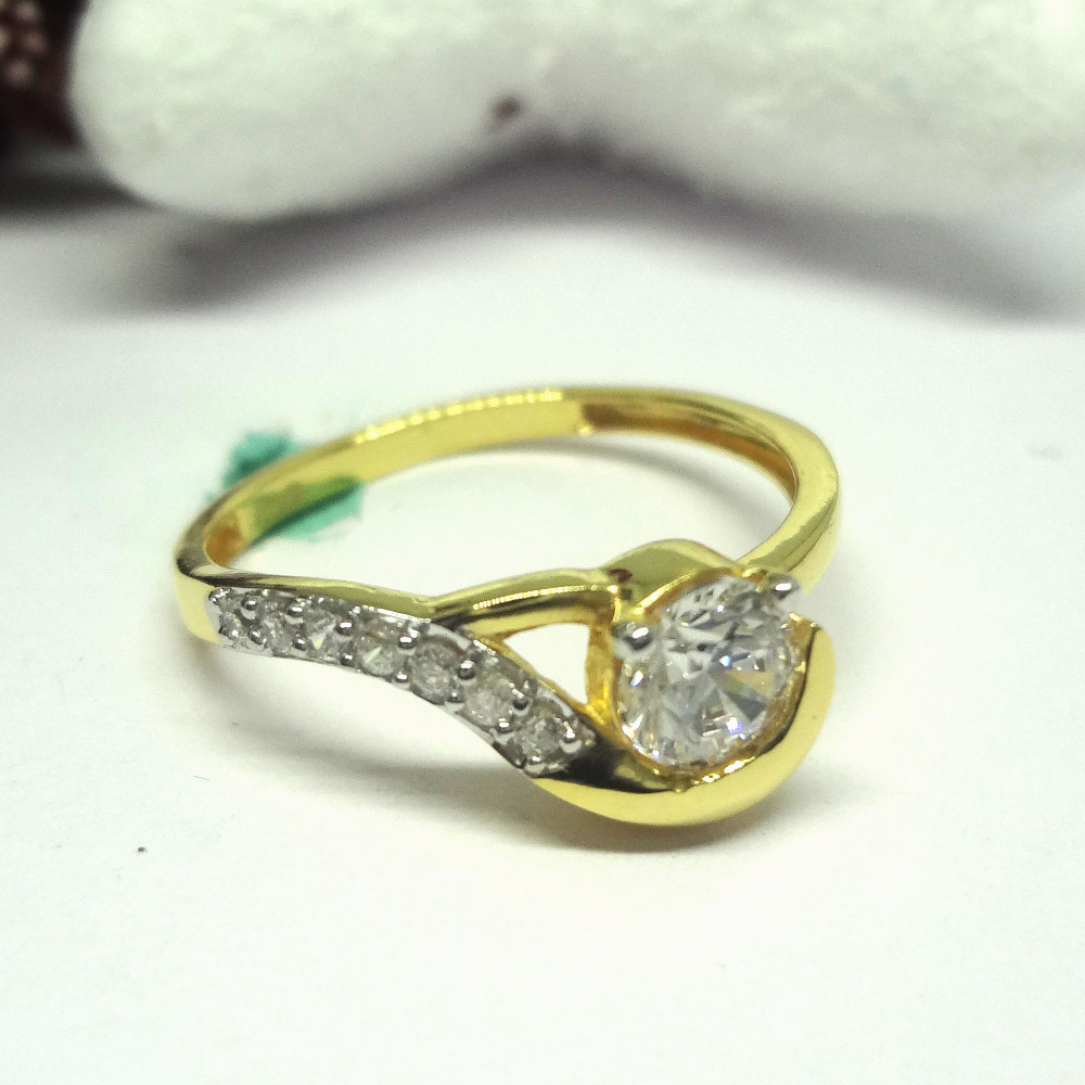 916 gold cz diamond ladies ring