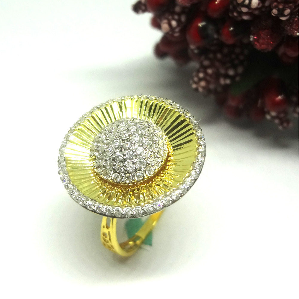 916 gold cz diamond ladies ring