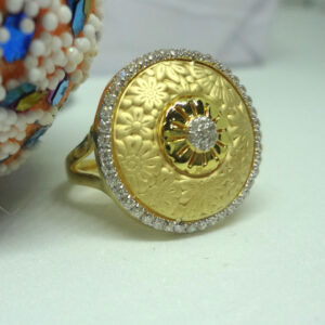 916 gold cz diamond ladies ring