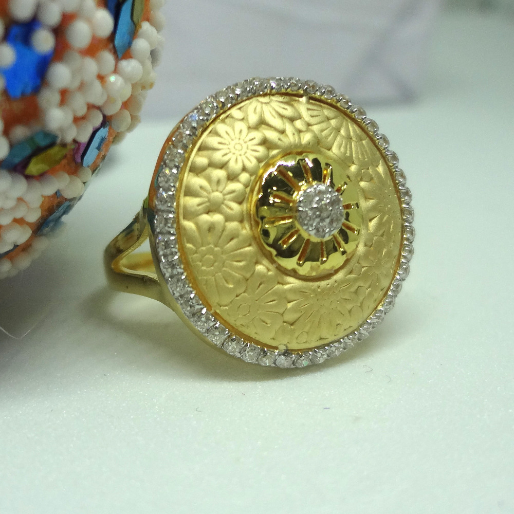916 gold cz diamond ladies ring