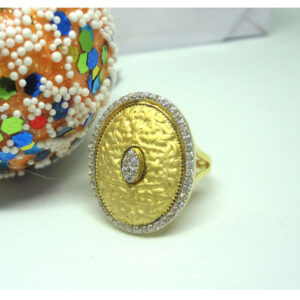 916 gold cz diamond ladies ring