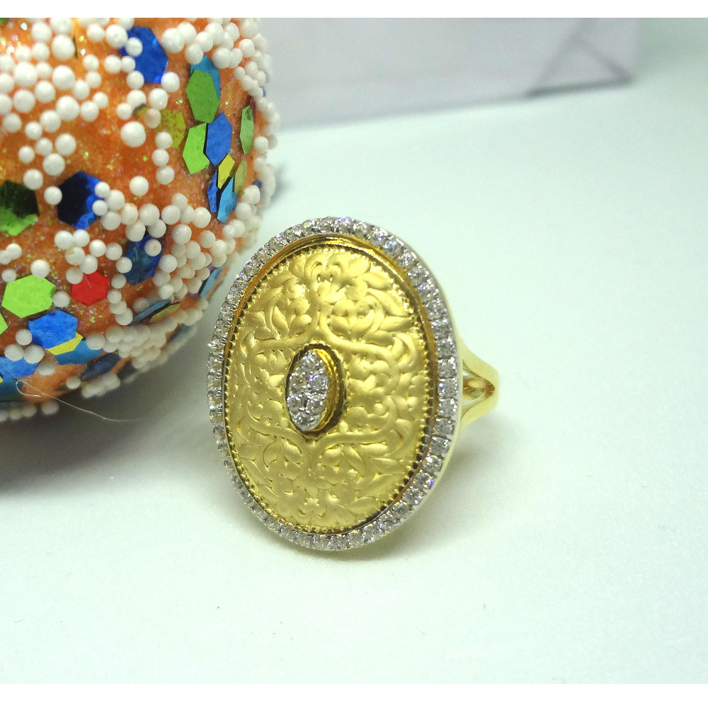 916 gold cz diamond ladies ring