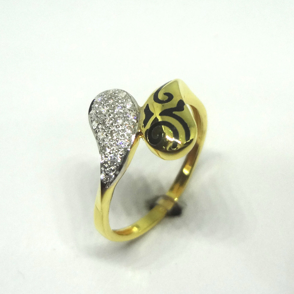 916 gold cz diamond ladies ring
