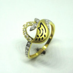 916 gold cz diamond ladies ring