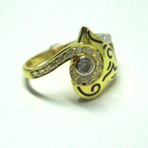 916 gold cz diamond ladies ring