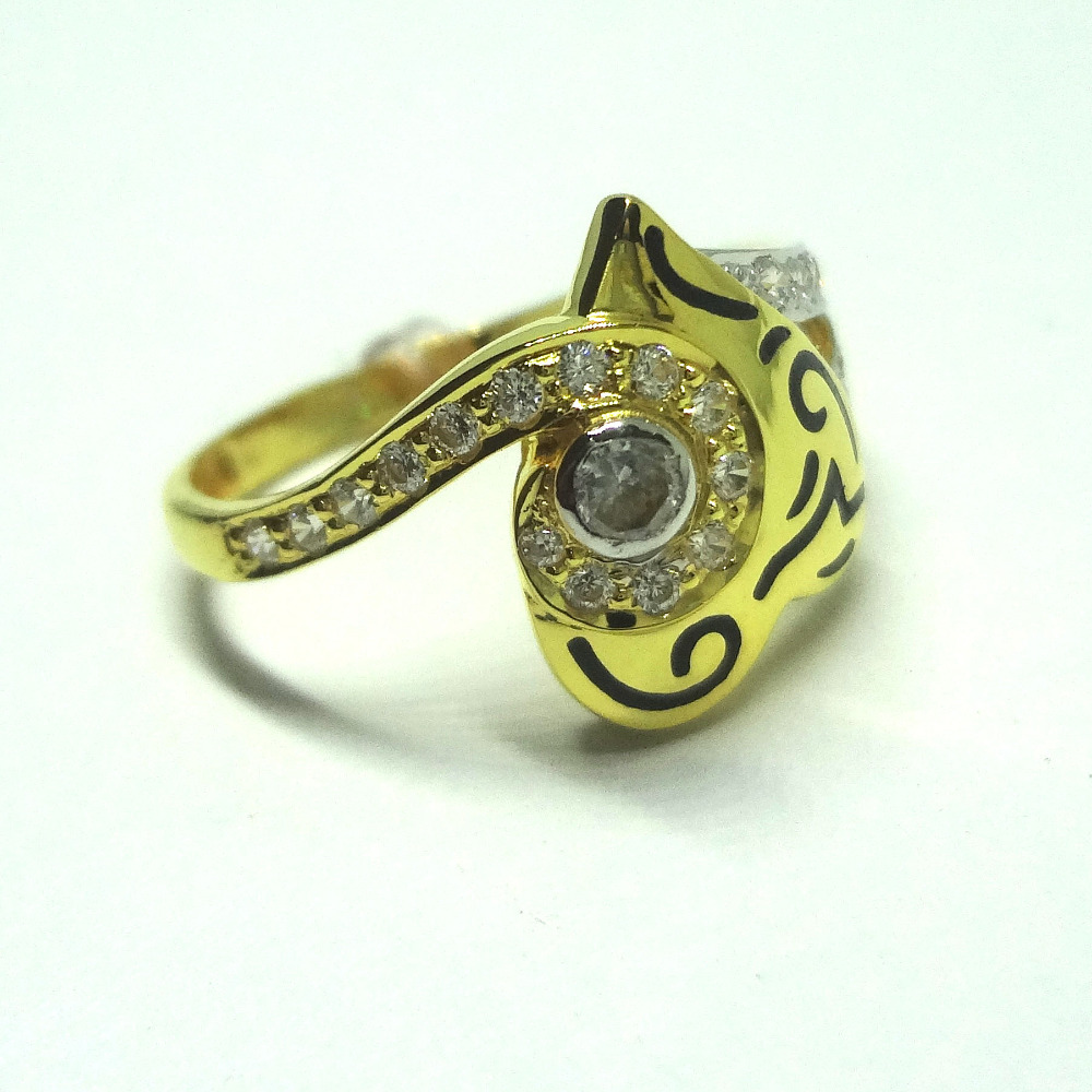 916 gold cz diamond ladies ring