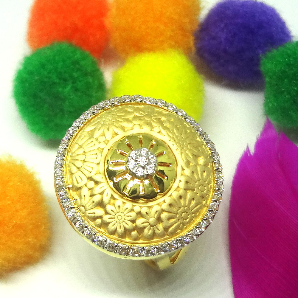916 gold cz diamond ladies ring