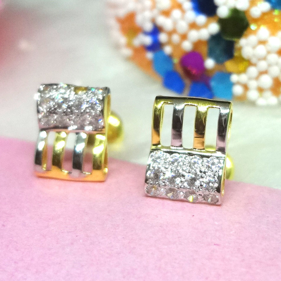 916 gold cz earrings