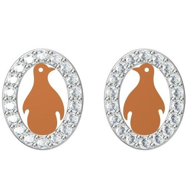 18kt cz rose gold earrings
