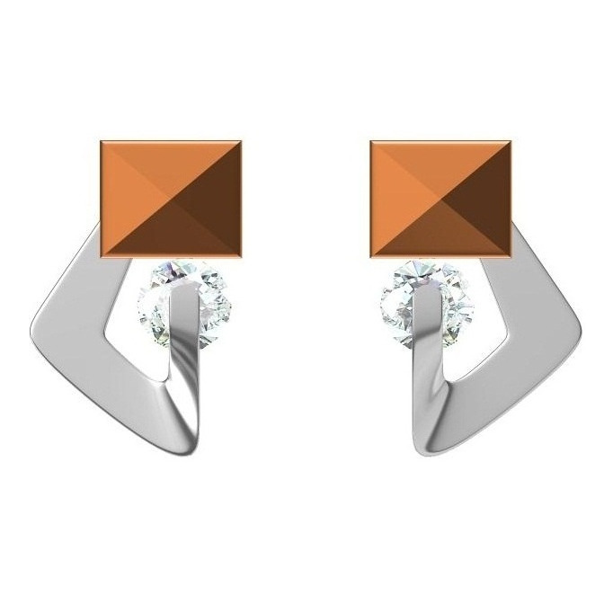 18kt cz rose gold diamond tops