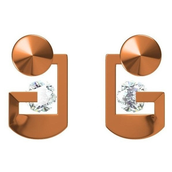 18kt cz rose gold diamond earrings