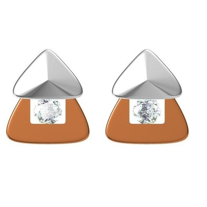 18kt cz rose gold diamond tops
