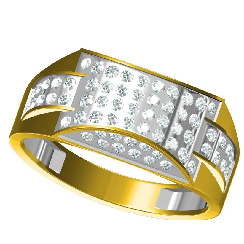 916 cz diamond gold ring