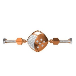 18kt cz rose gold diamond ladies kada