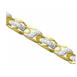 916 cz diamond gold bracelet