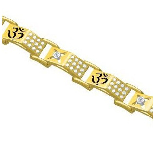 916 cz diamond gold bracelet