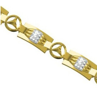 916 cz diamond gold bracelet