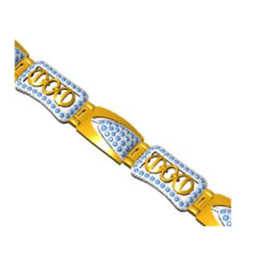 916 cz diamond gold bracelet