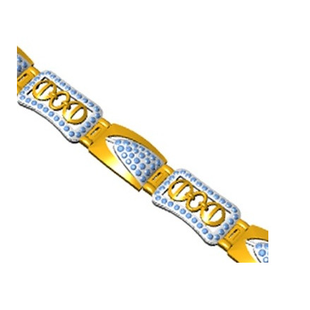 916 cz diamond gold bracelet