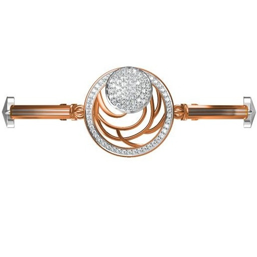 18kt cz rose gold diamond ladies kada