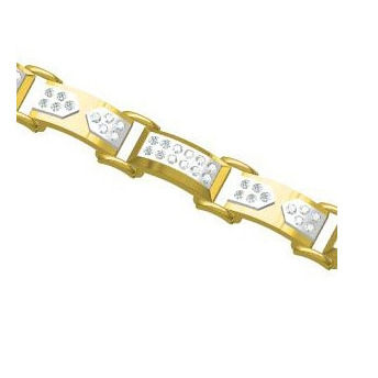 916 cz diamond gold bracelet