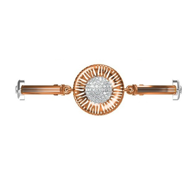 18kt cz rose gold ladies kada