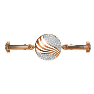 18kt cz rose gold diamond ladies kada