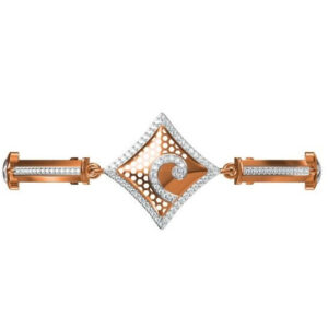 18kt cz rose gold diamond ladies kada