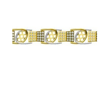 916 cz diamond gold bracelet