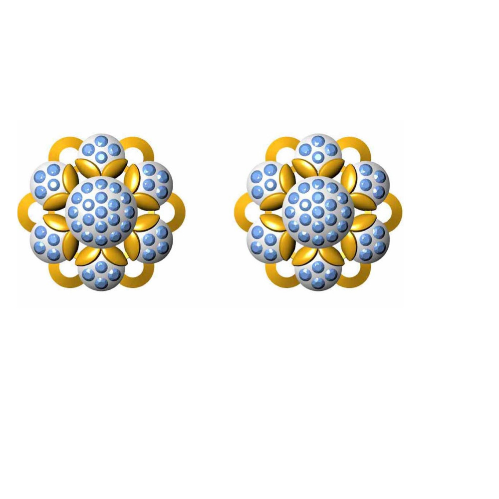 916 cz diamond gold earrings