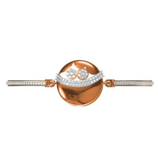 18kt cz rose gold ladies kada